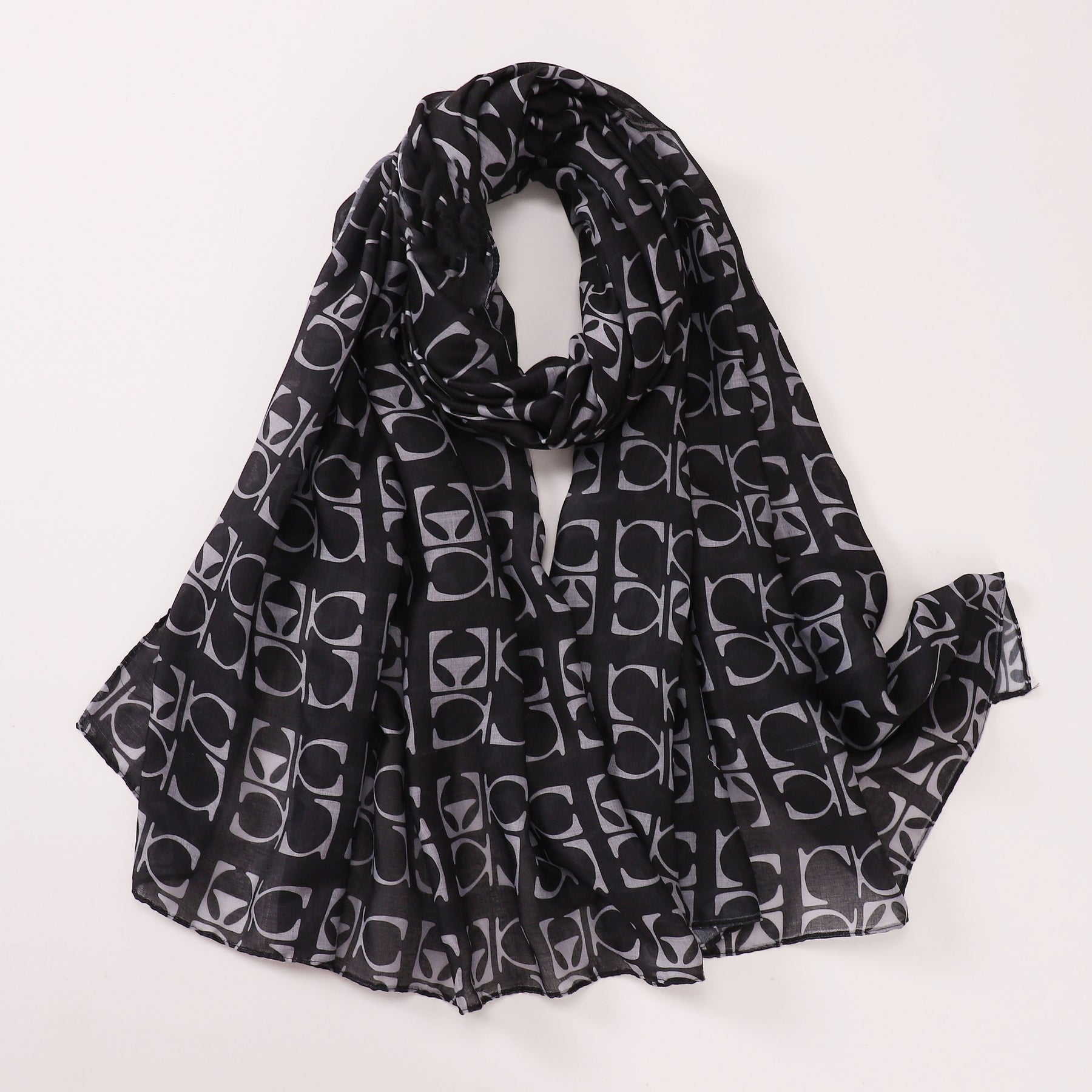 MYBD04 tudung bercetak bunga cat air panas