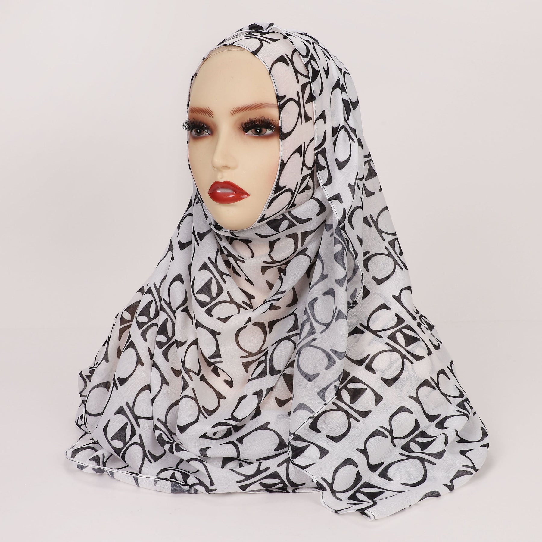 MYBD04 tudung bercetak bunga cat air panas