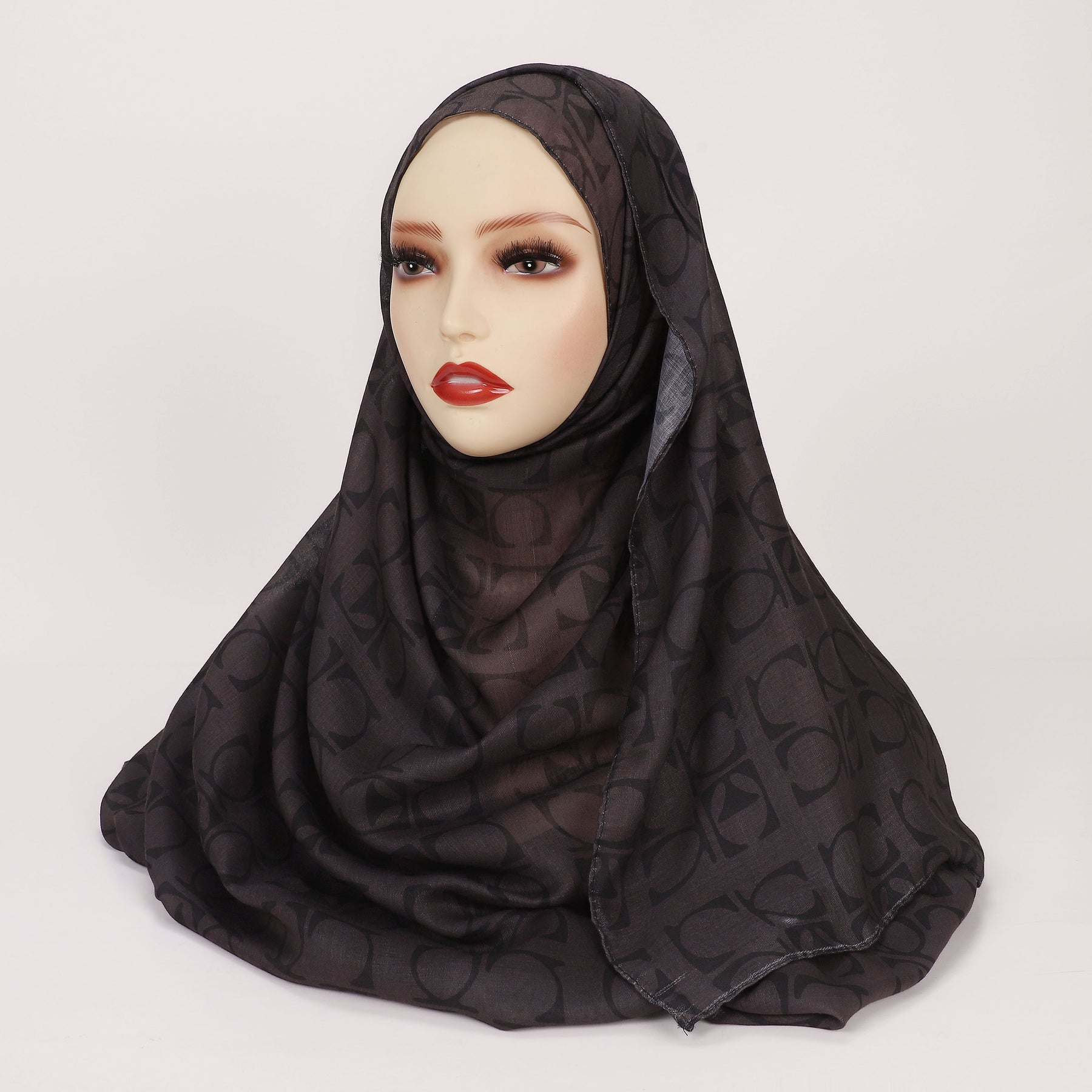 MYBD04 tudung bercetak bunga cat air panas