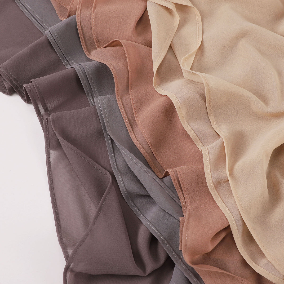 MYBD08 Solid color high quality headscarf Pearl chiffon hijab - MinYang Fashion Apparel Accessory Manufacturer