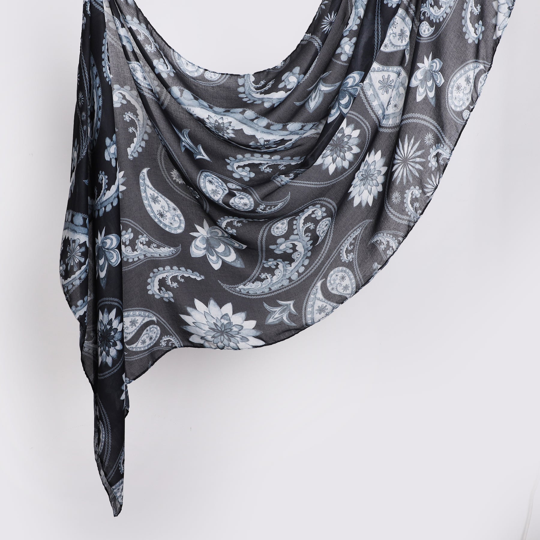 MYS003 Printed silk hijab