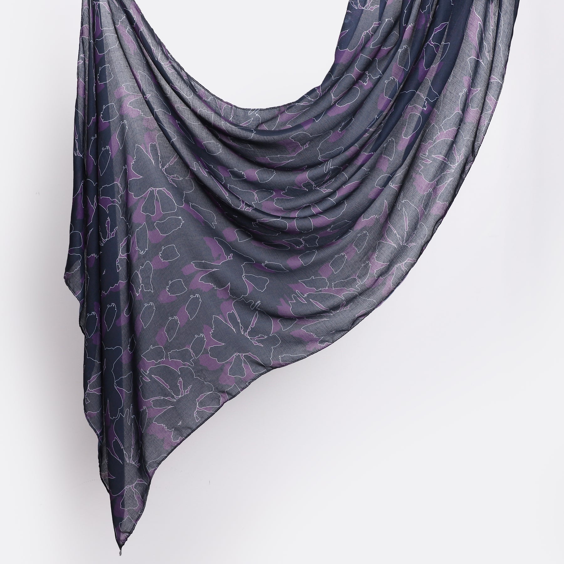 MYS003 Printed silk hijab