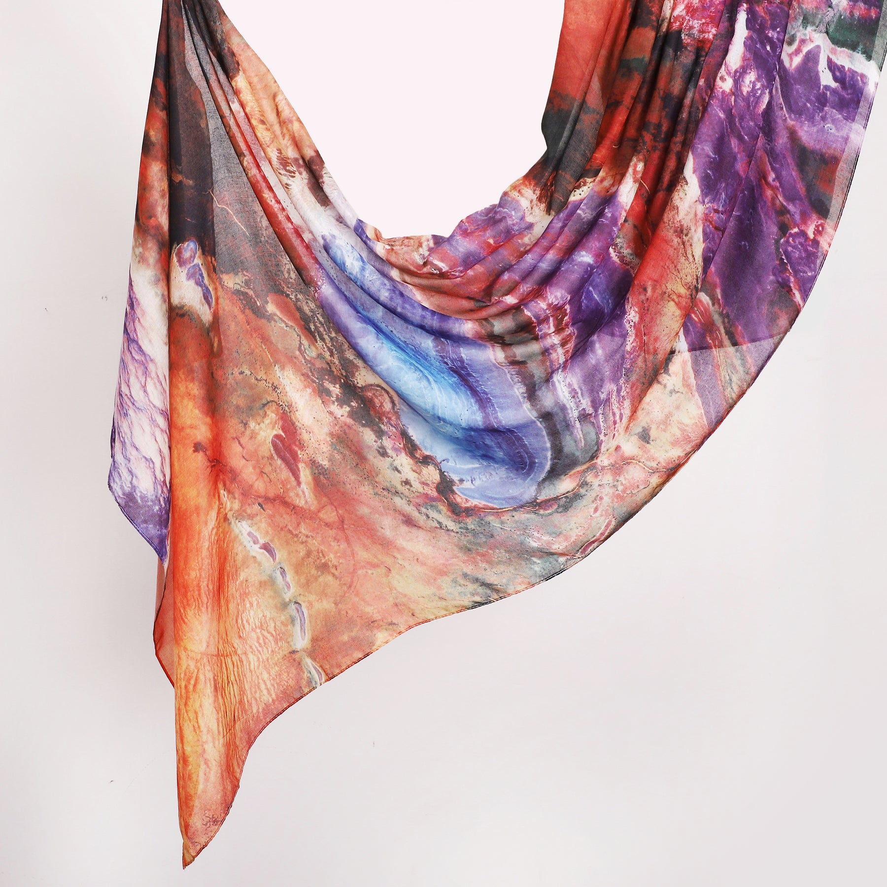 MYS003 Printed silk hijab