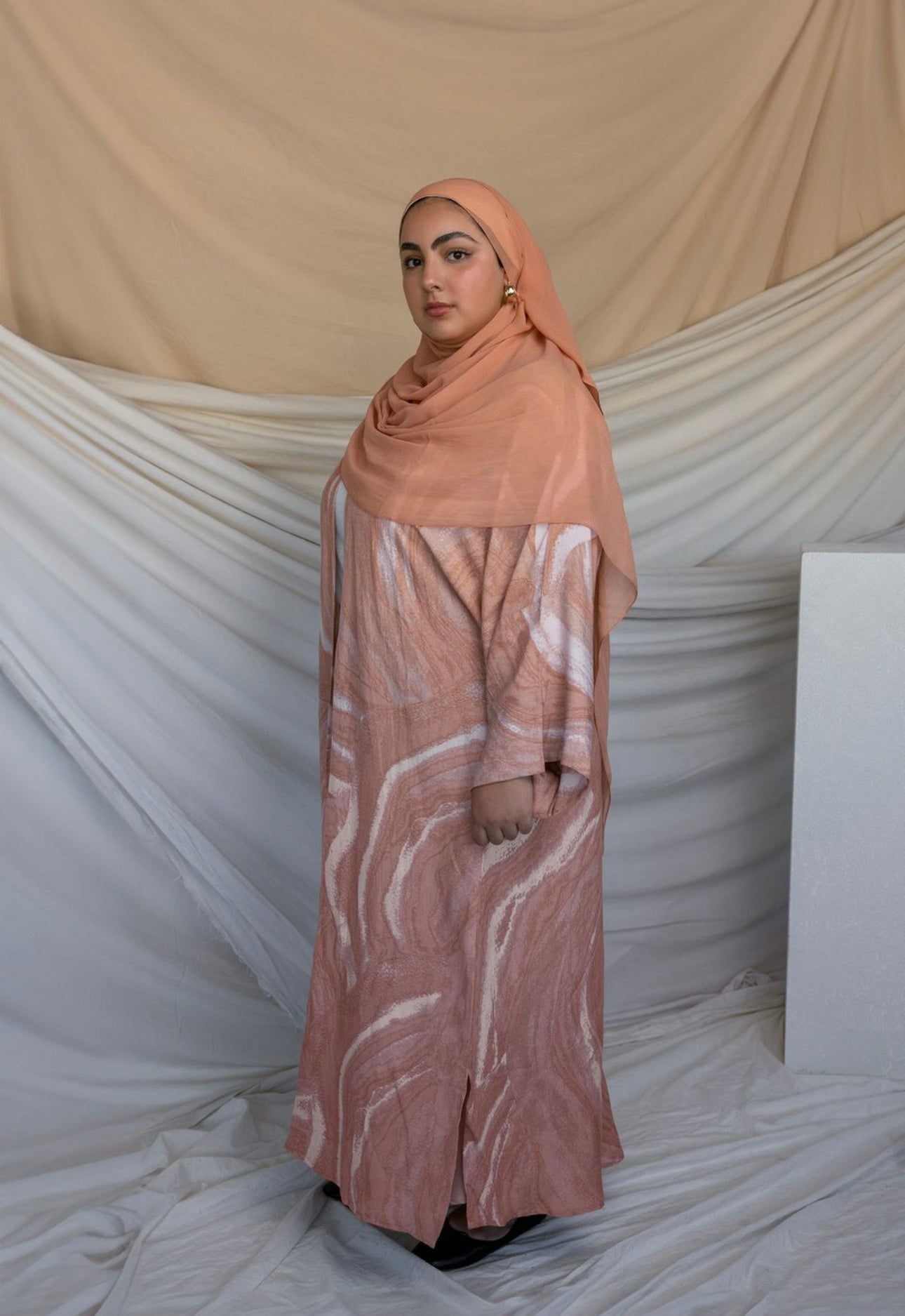 PJ018 Modal Hijab - Rose Pink hijab printed scarf hijab/tudung printed hijab
