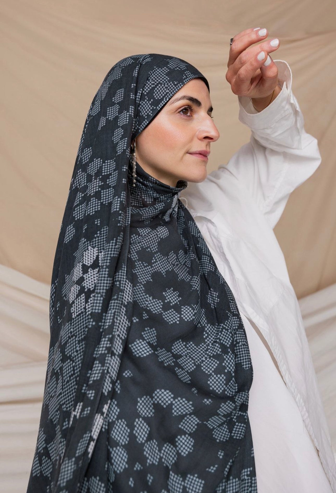 MY019 Fashion watercolor flowers printed hijab scarf