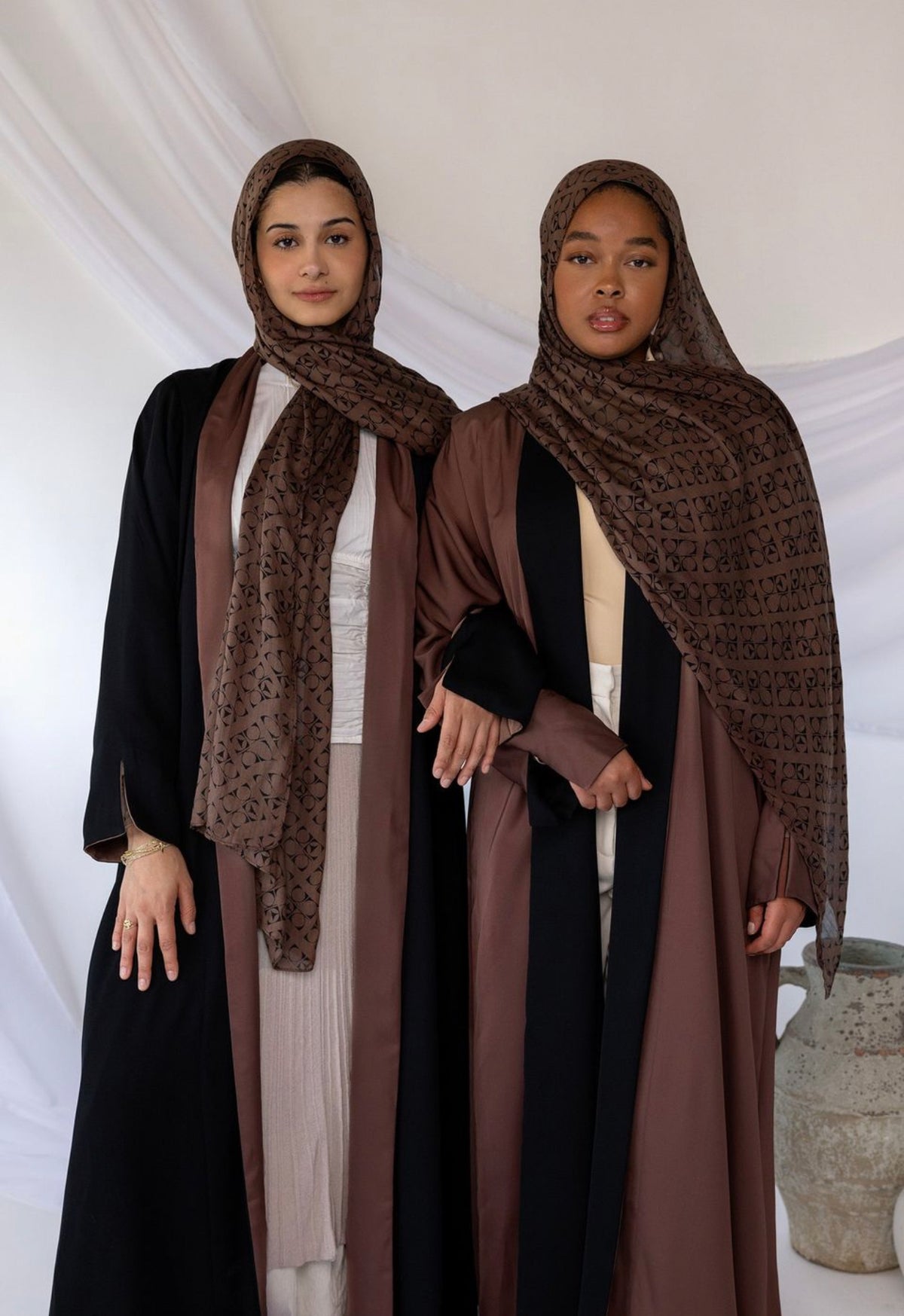 mybd04-6 Hijab-Premium Brown hijab/tudung printed poly&cotton hijab - MinYang Fashion Apparel Accessory Manufacturer