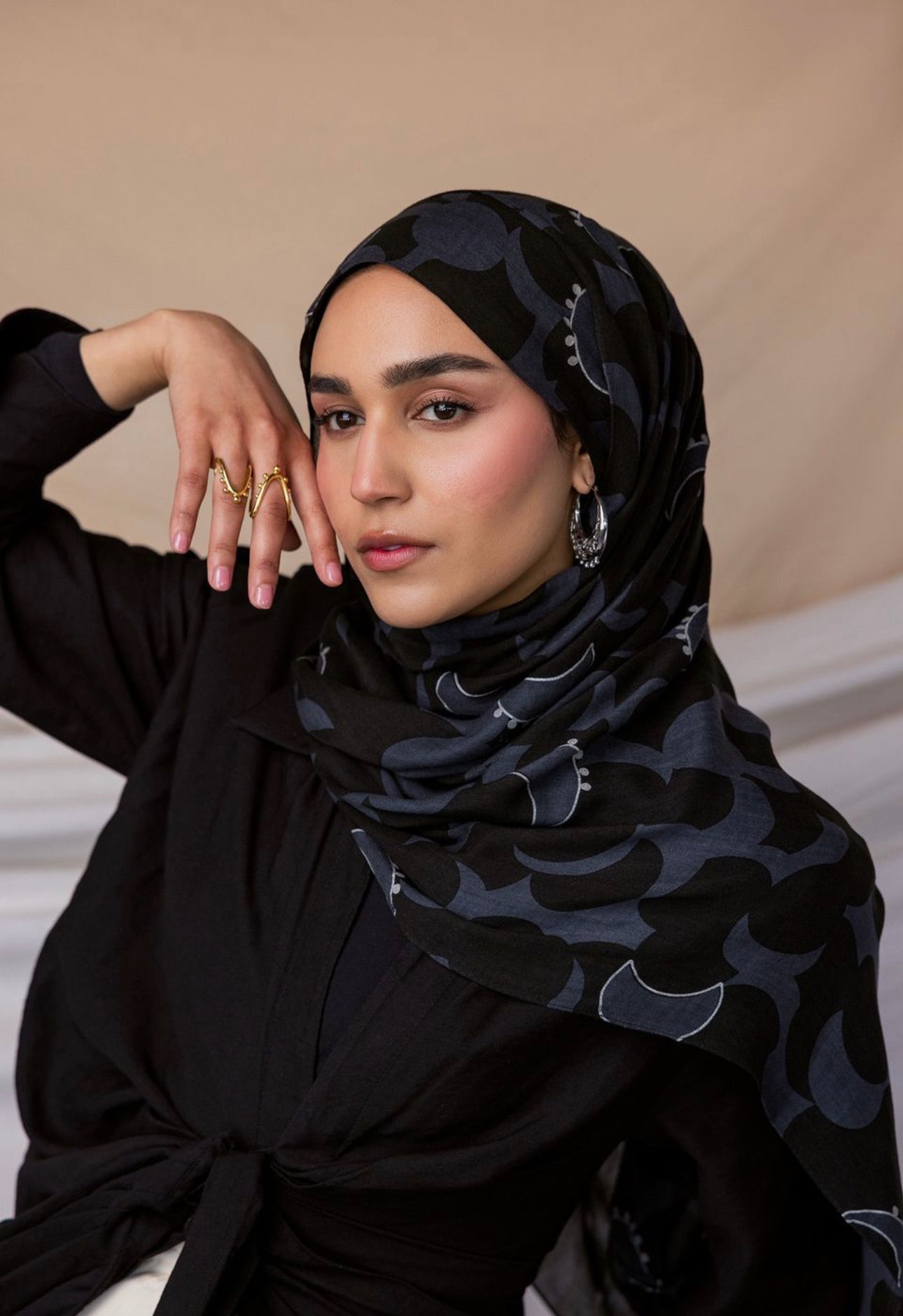 MY021 Hijab-Fashion watercolor printed hijab/scarf