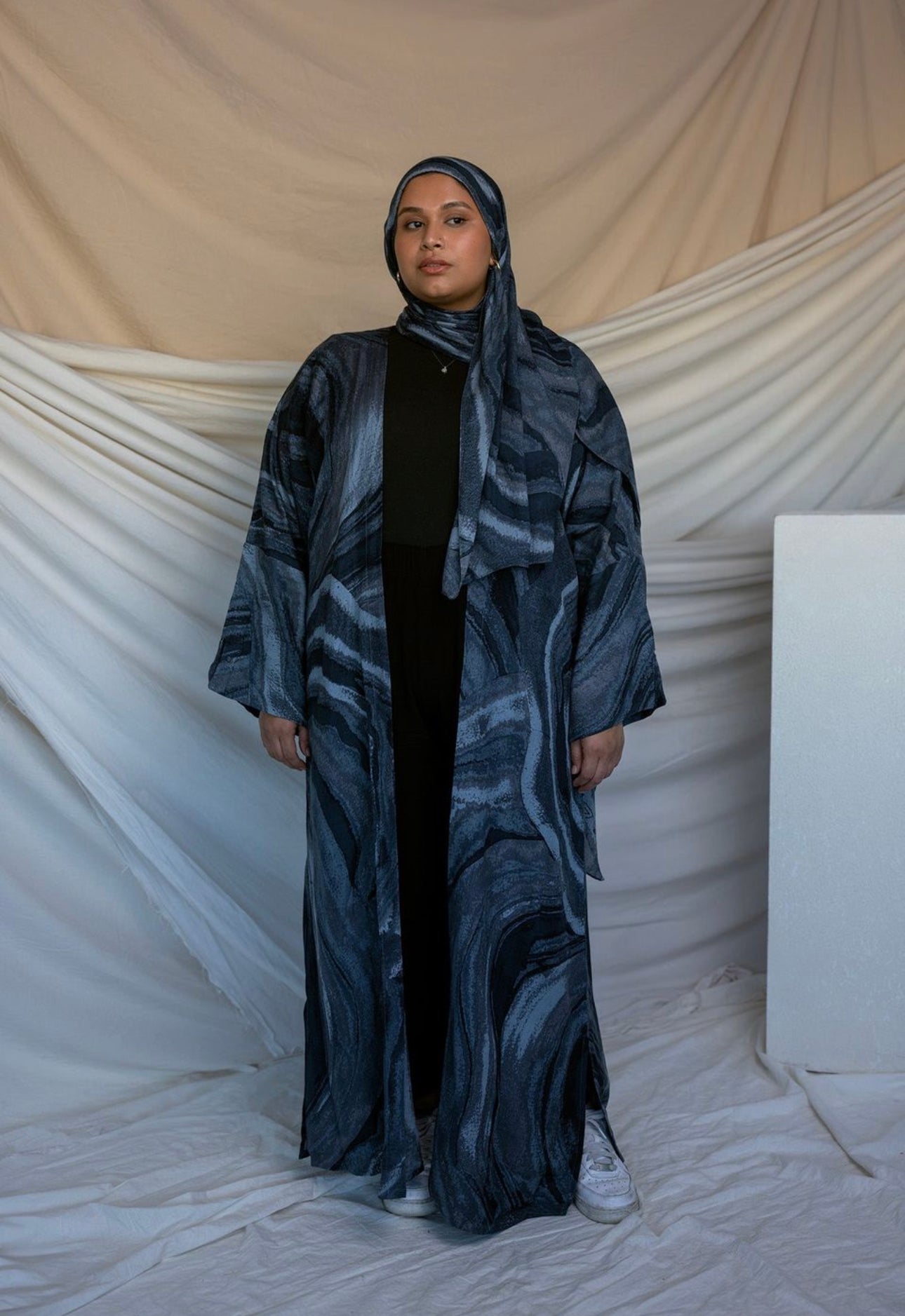 PJ018-1 Modal Hijab - Smoky green hijab printed scarf hijab/tudung printed hijab - MinYang Fashion Apparel Accessory Manufacturer