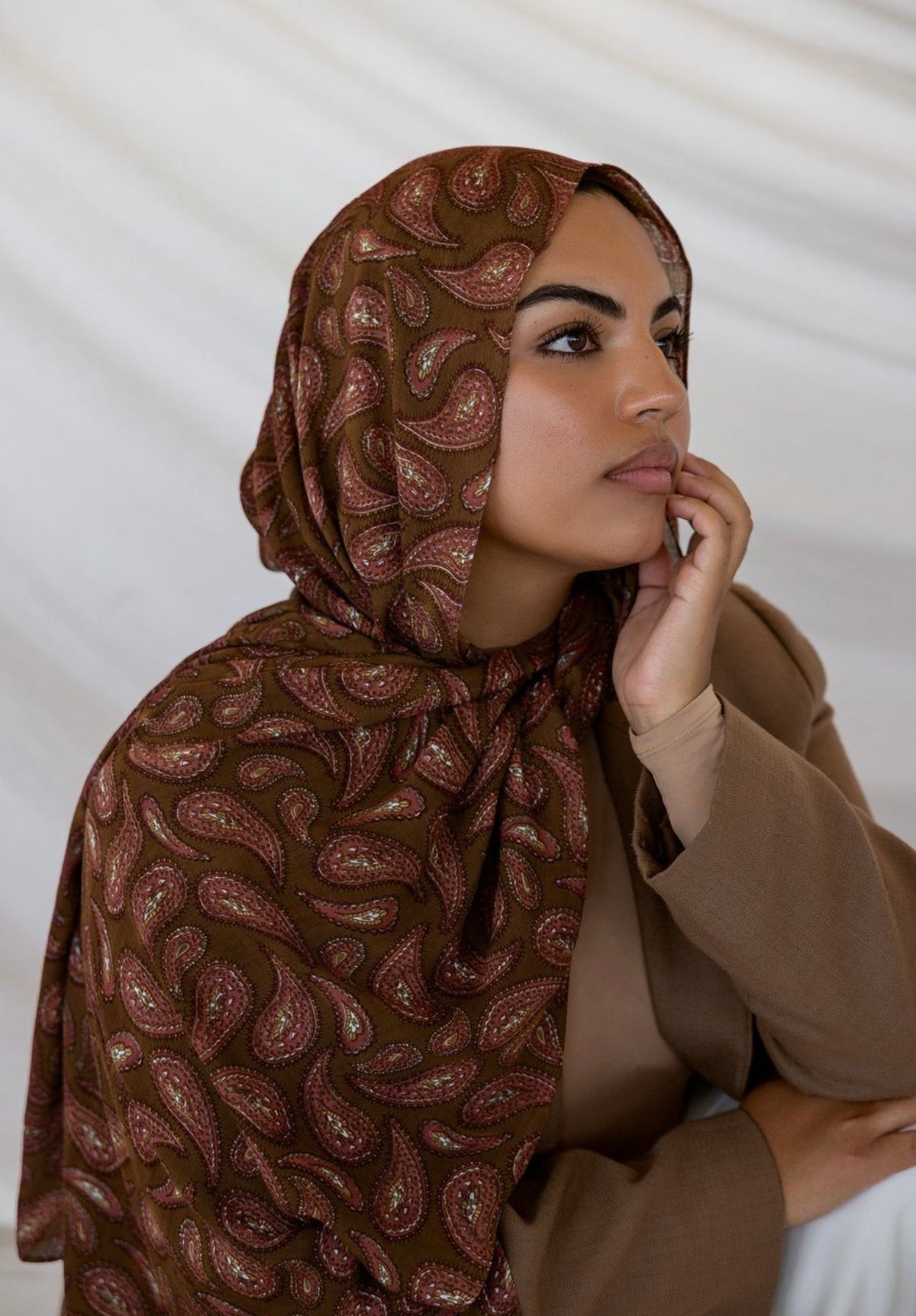 MY034-1 Hijab-moonlit paisley printed hijab/tudung printed scarf - MinYang Fashion Apparel Accessory Manufacturer