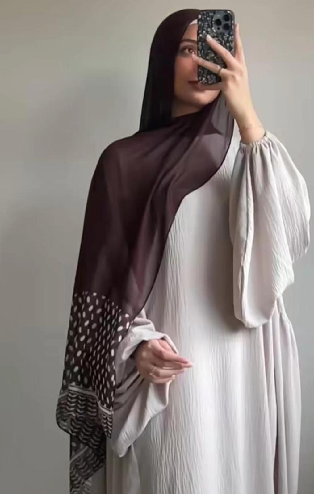 NUEVO02 HIJAB DE GASA CON ESTAMPADO KUFFIYEH