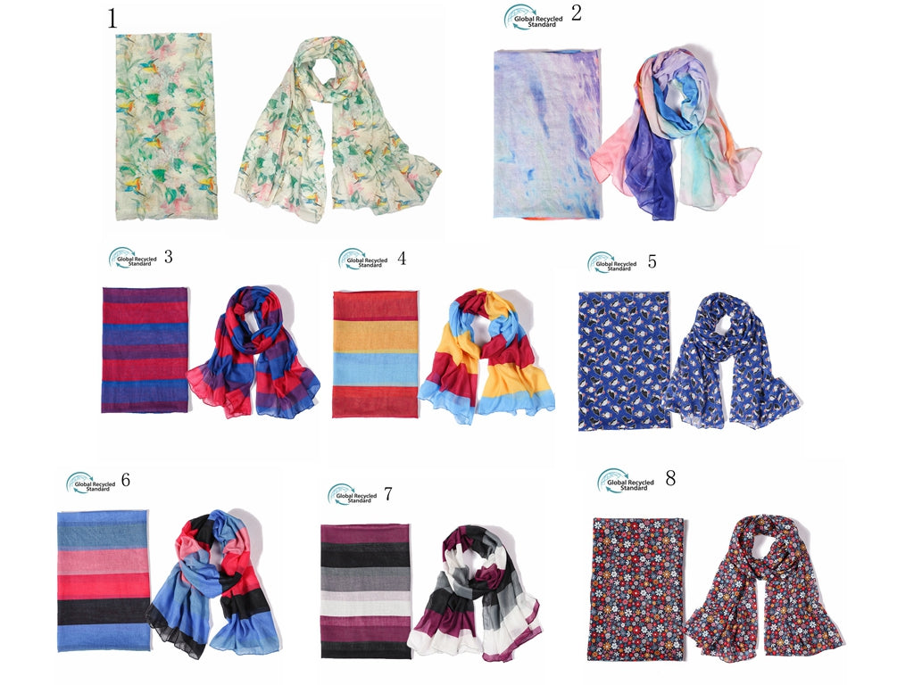 MYP038 Striped fashion printed scarf