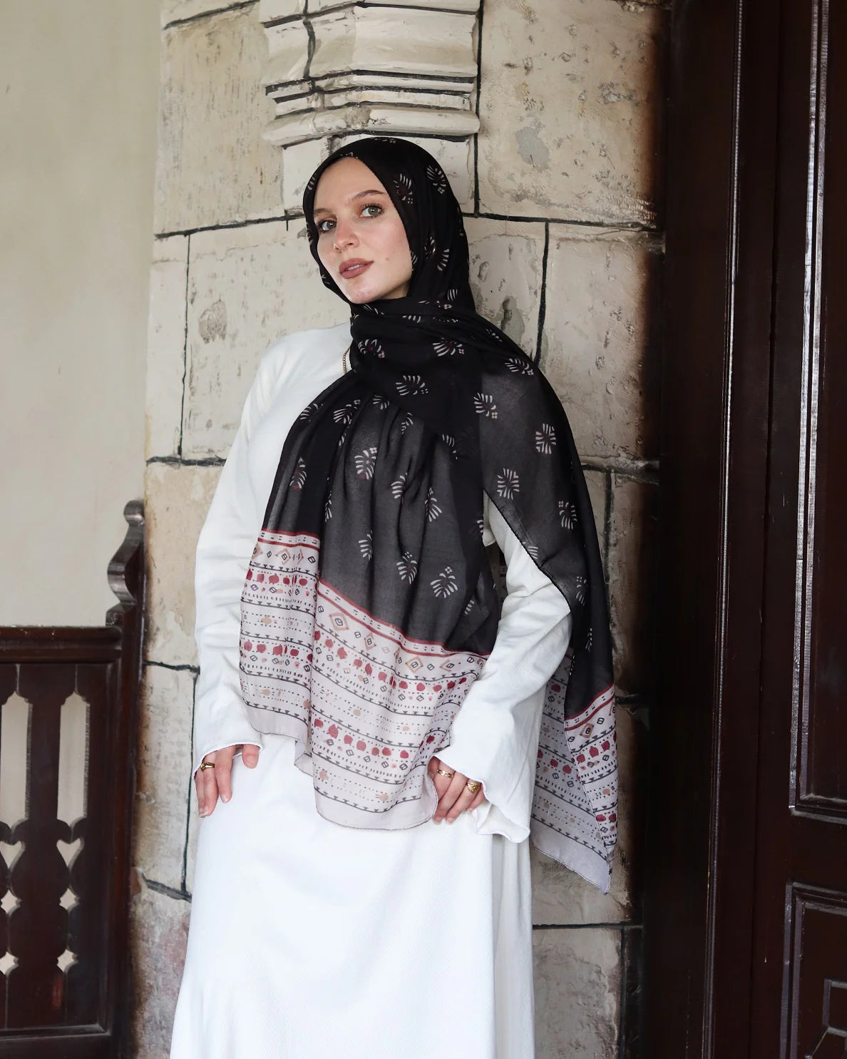 MY016 printed hijab Hikmah polyester hijab/tudung sacrf