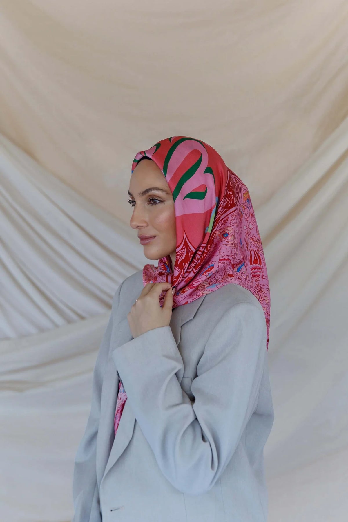 MY060 Hijab -EMPOWERED SILK printed sacrf/hijab - MinYang Fashion Apparel Accessory Manufacturer