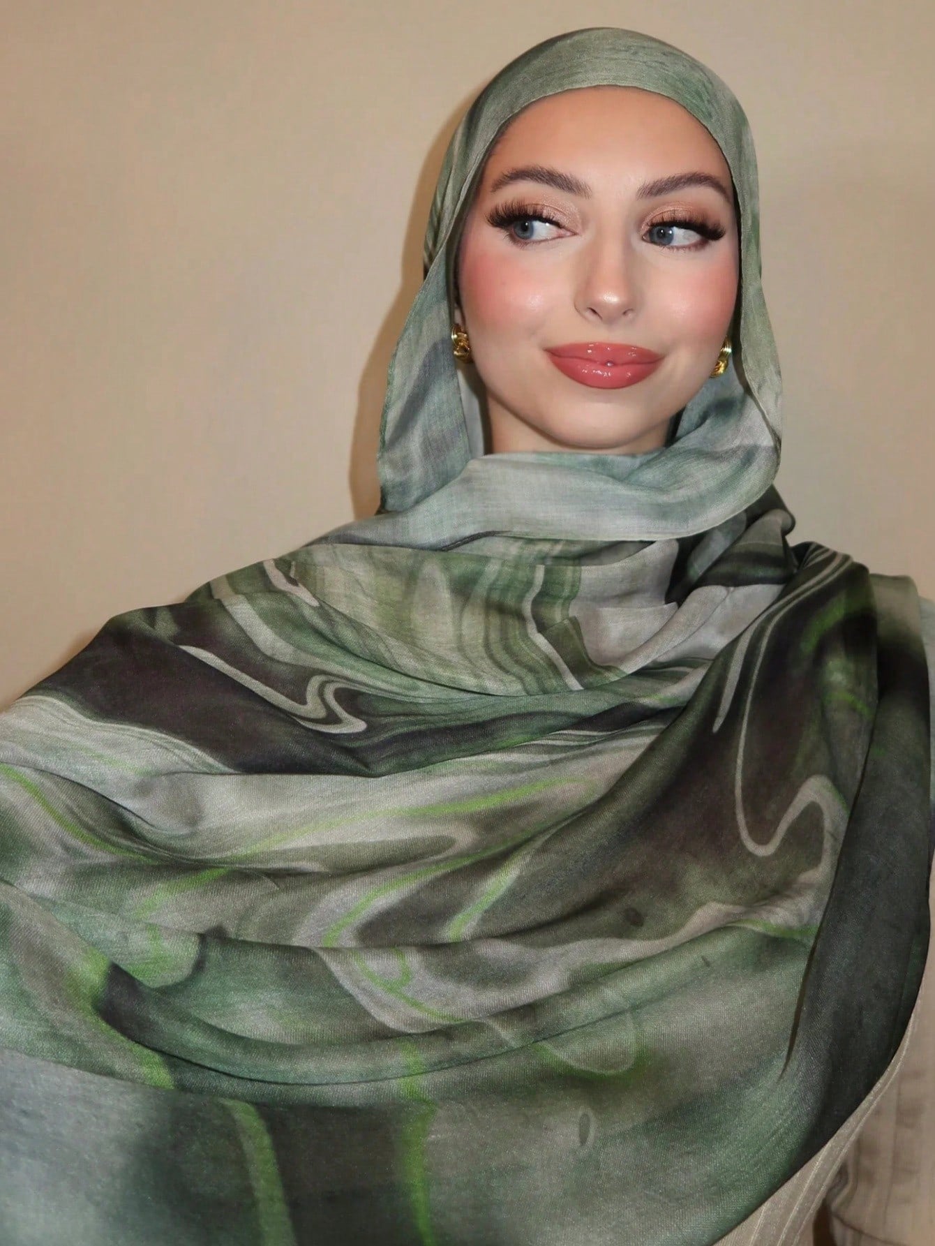 MY016 Bohemian style polyester-cotton printed hijab