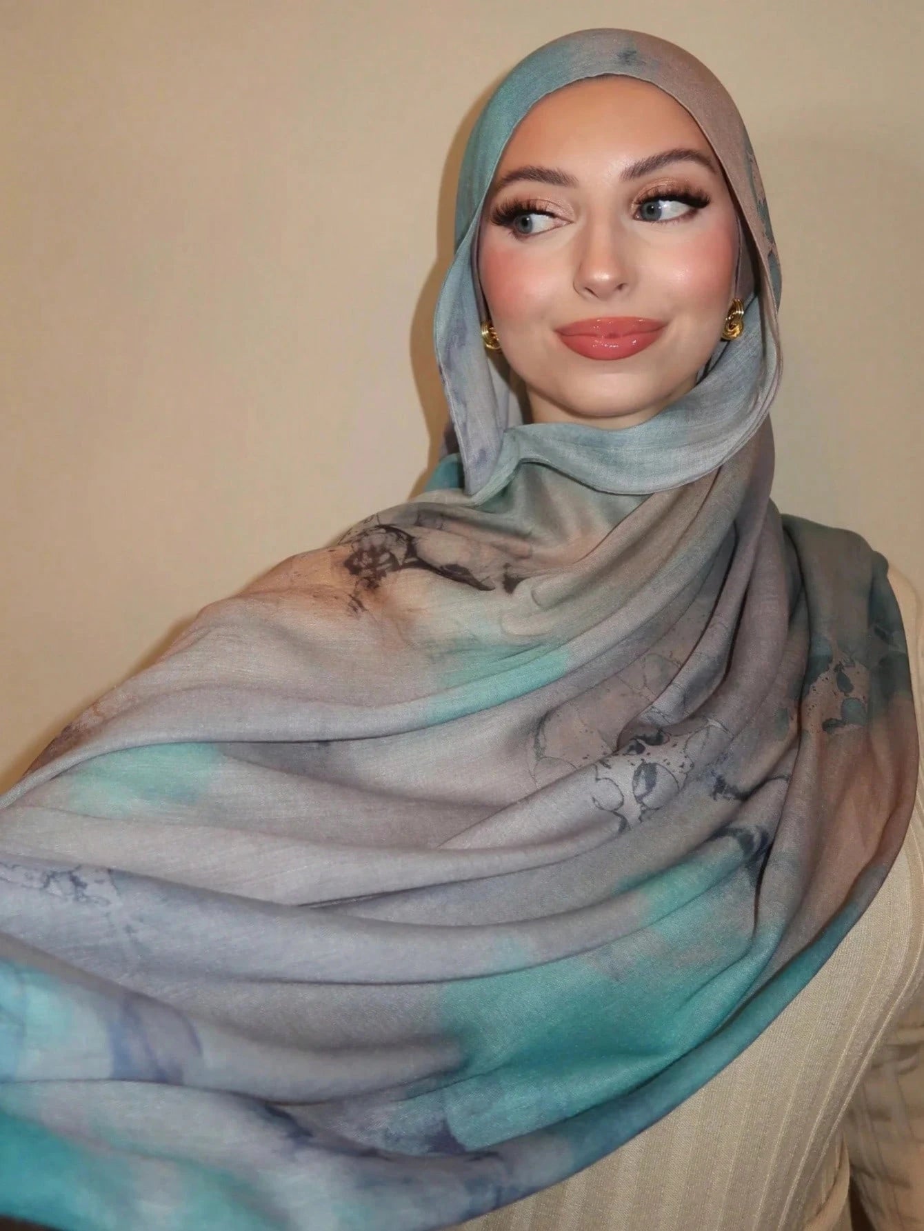 MY016 Bohemian style polyester-cotton printed hijab