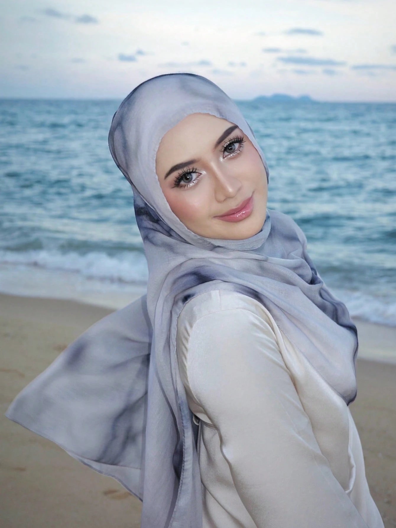MY016 Bohemian style polyester-cotton printed hijab