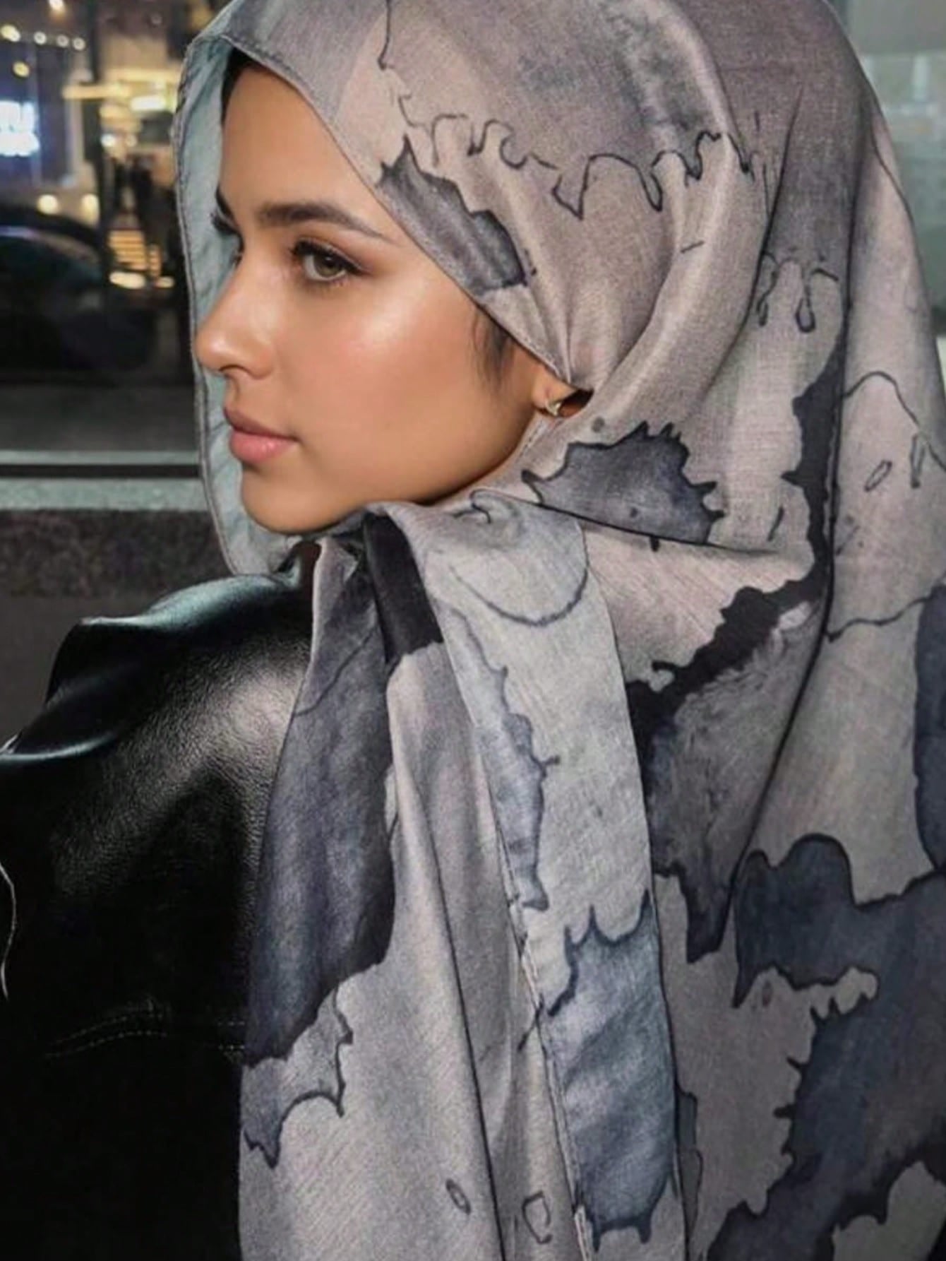 MY011 Modal floral print hijab