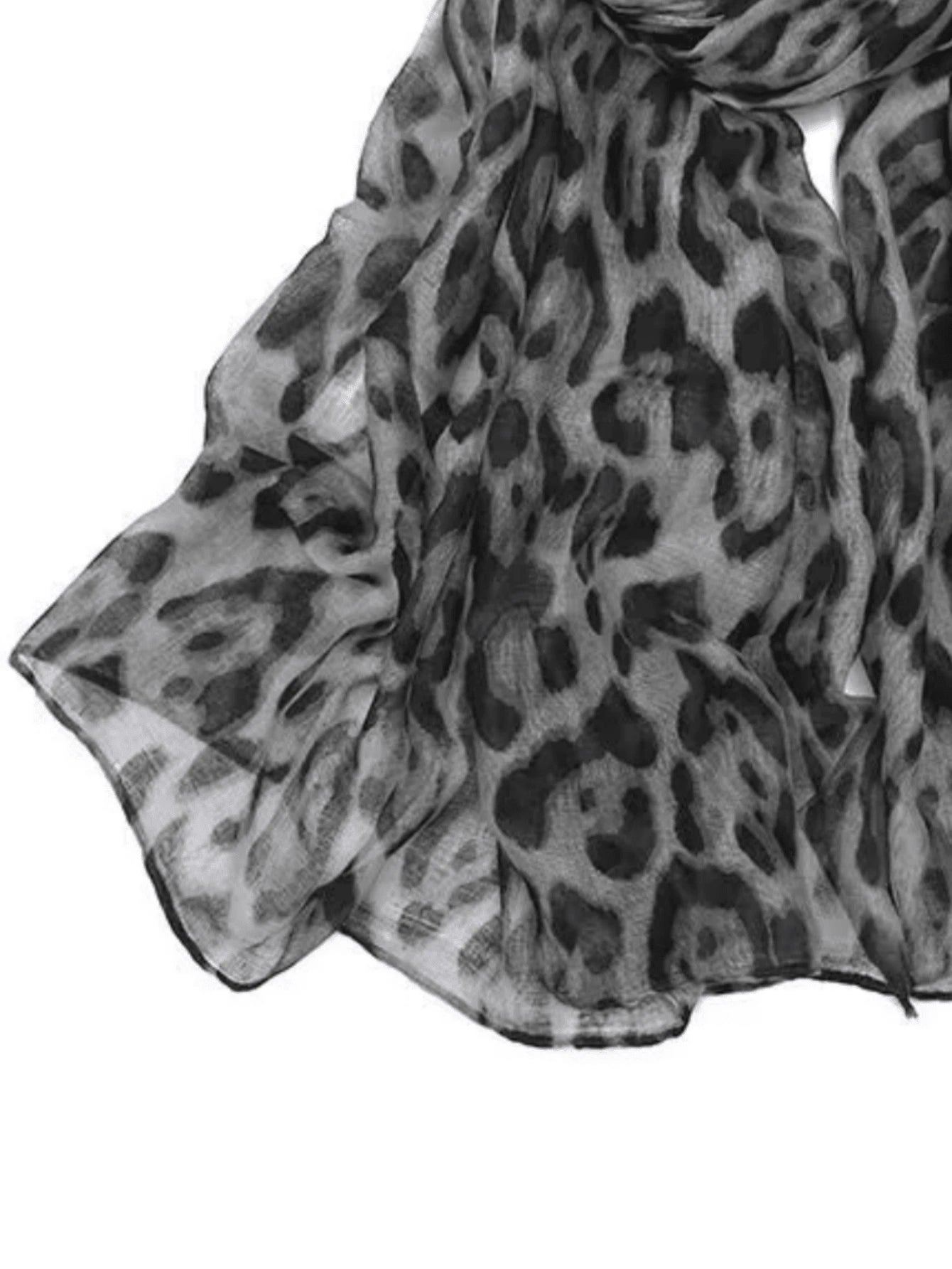 MY009 Polyester lightweight breathable leopard print hijab