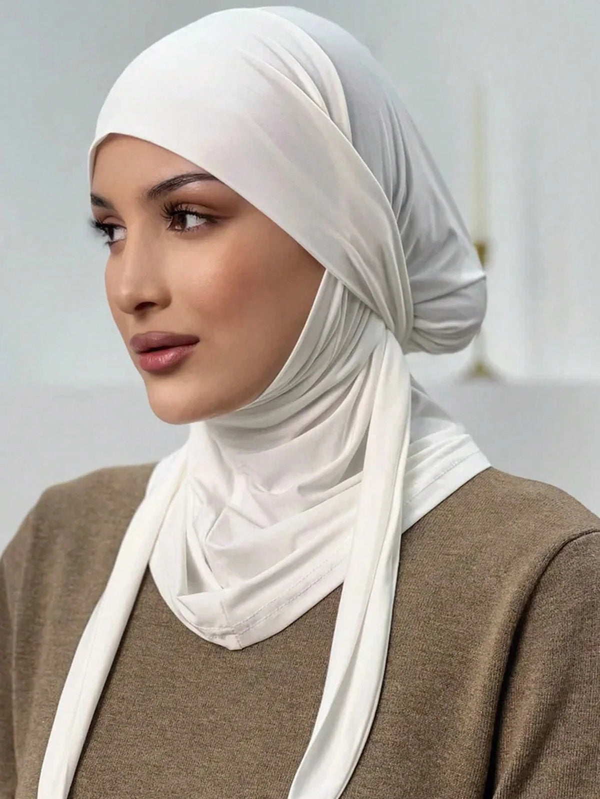 MSL049 Hot sale new style popular solid color elastic scarf hat for women - MinYang Fashion Apparel Accessory Manufacturer