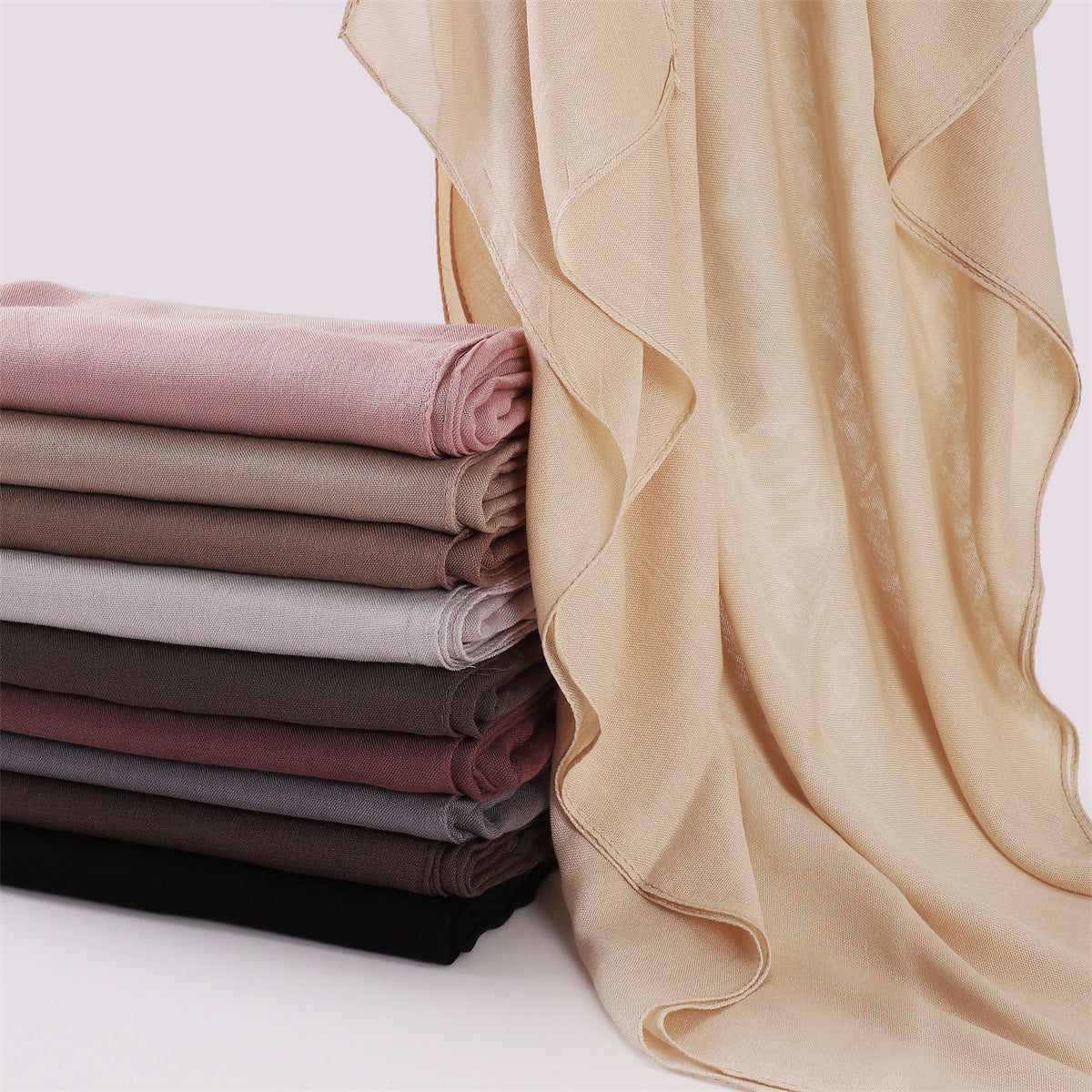YZ229 70X175CM 10COLOR Single stitch modal cotton scarf hijab Rayon Viscose - MinYang Fashion Apparel Accessory Manufacturer