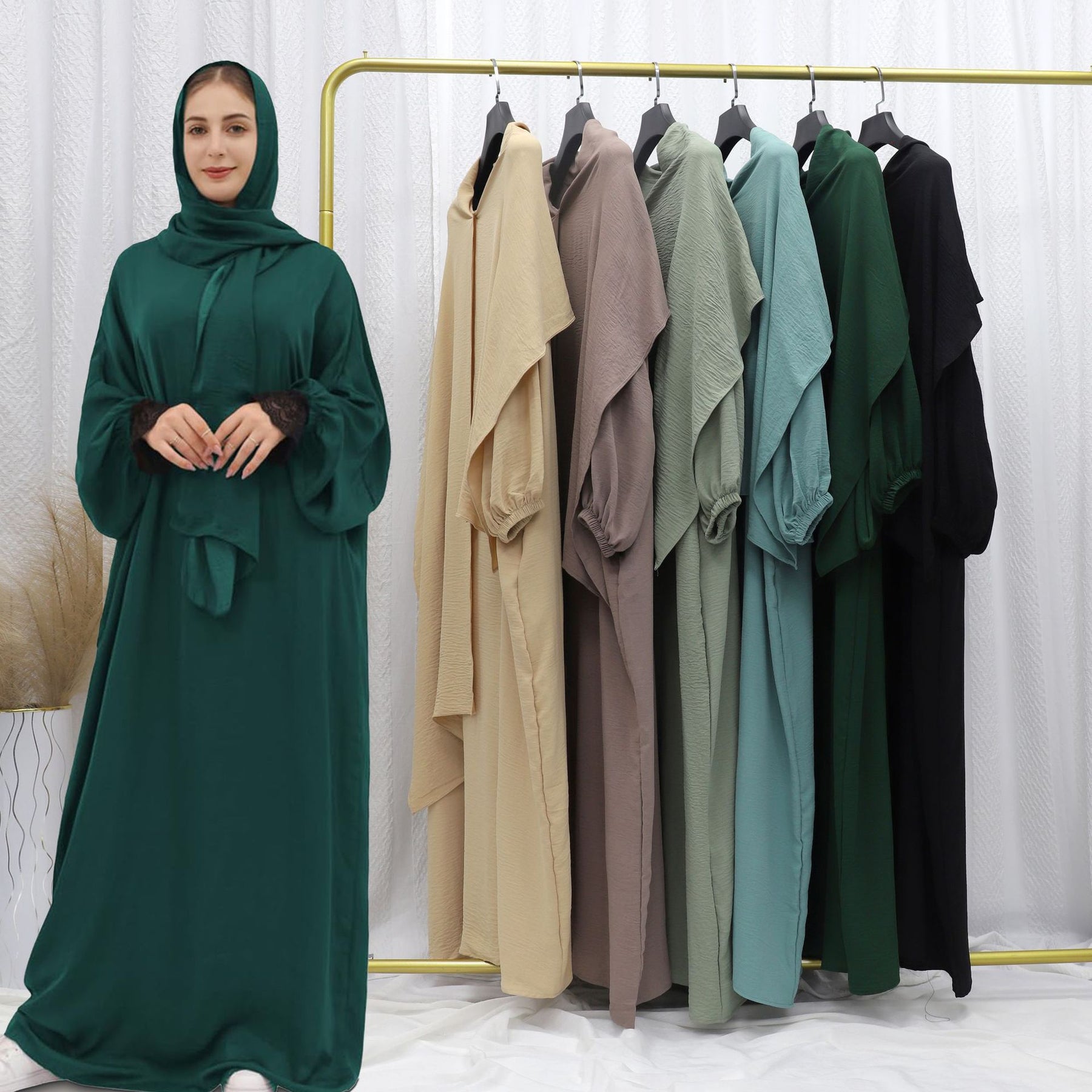 LN737 New Style Turban Dress abaya