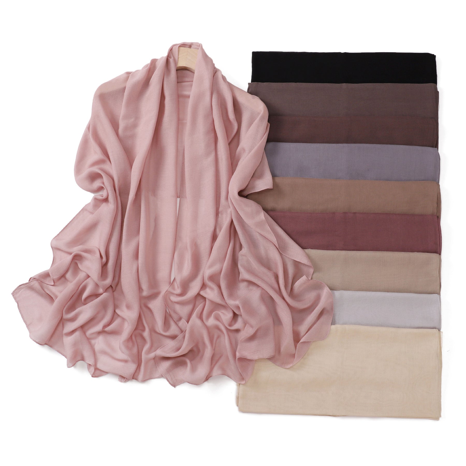 YZ229 70X175CM 10COLOR Single stitch modal cotton scarf hijab Rayon Viscose - MinYang Fashion Apparel Accessory Manufacturer