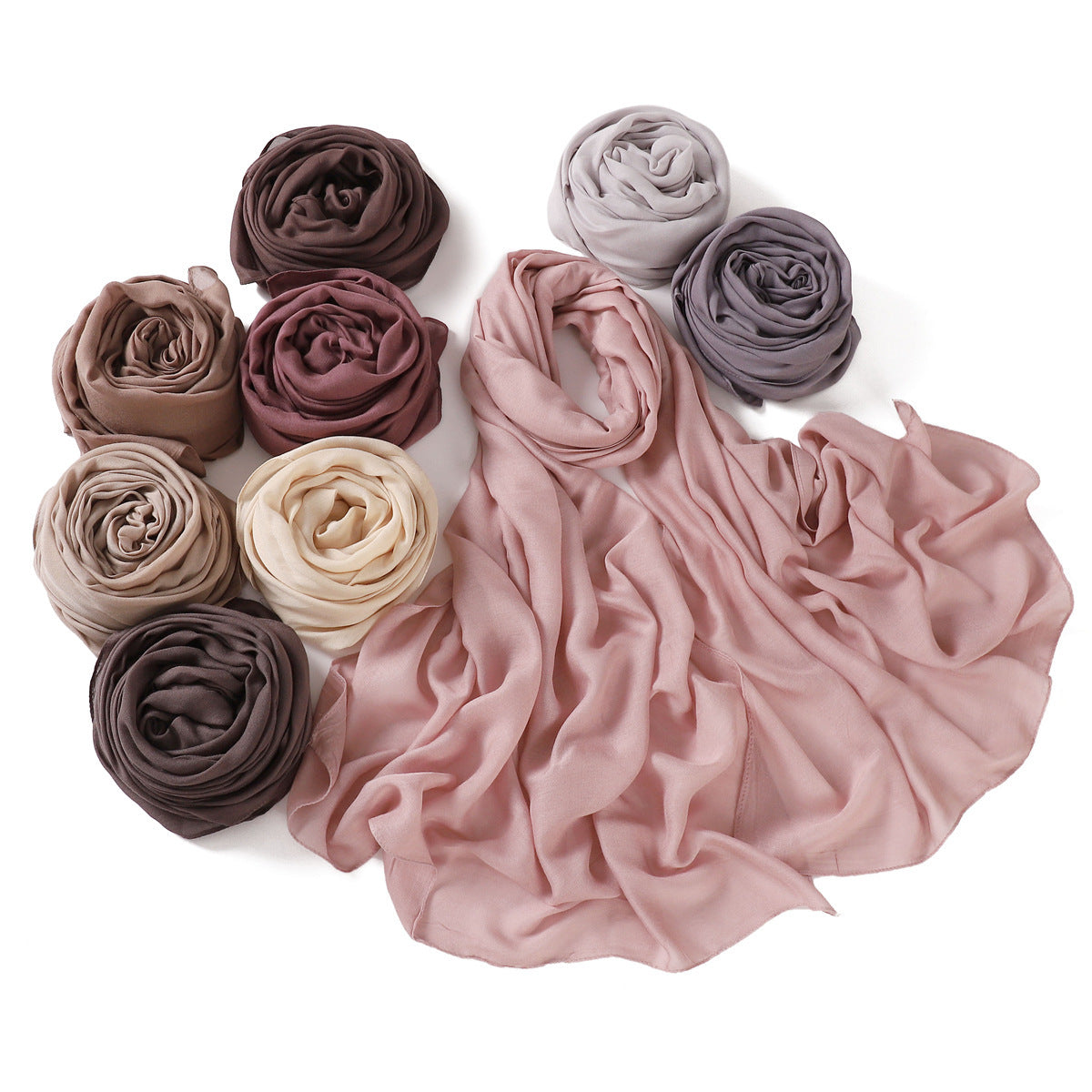 YZ229 70X175CM 10COLOR Single stitch modal cotton scarf hijab Rayon Viscose - MinYang Fashion Apparel Accessory Manufacturer