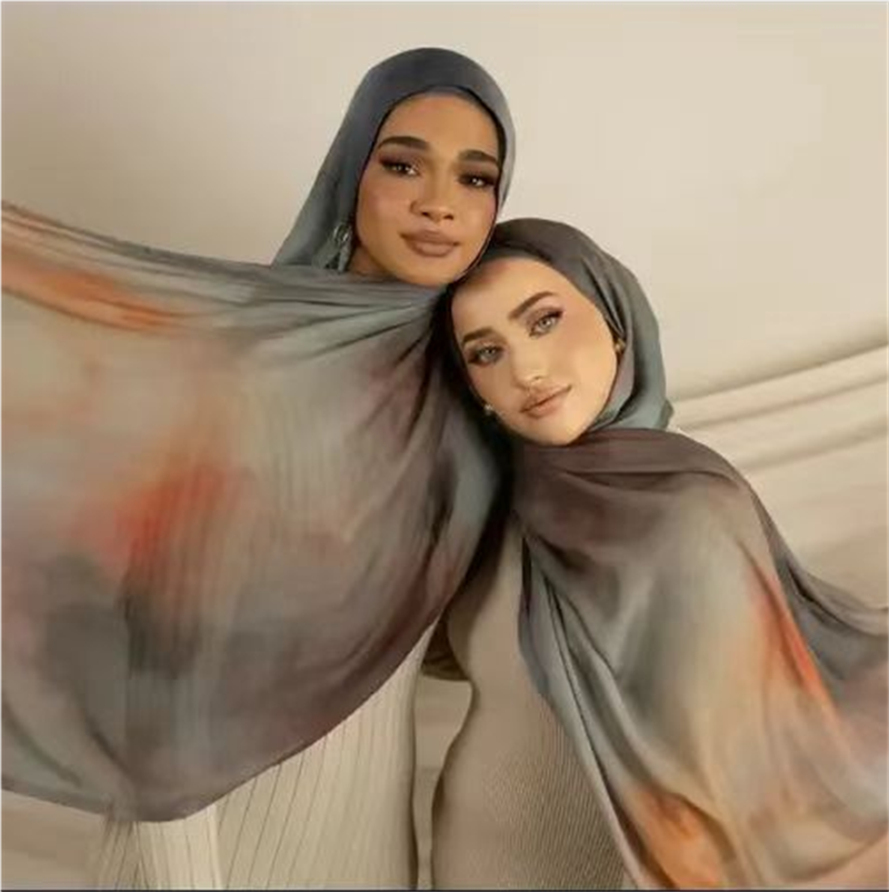 MY093 Simple style tudung print hijab/scarf polyester cotton - MinYang Fashion Apparel Accessory Manufacturer