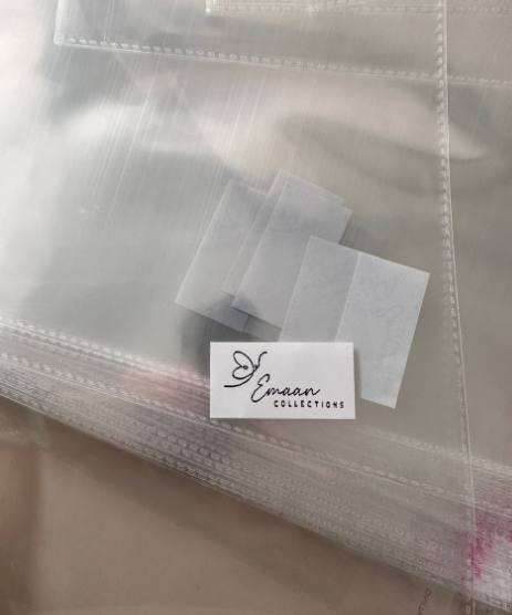 002 Custom label opp bag sewing label paper tag make your own hijab - MOQ:500 - MinYang Fashion Apparel Accessory Manufacturer