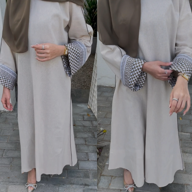 LR764 Middle East Türkiye Dubai Patchwork Elegant Dress - MinYang Fashion Apparel Accessory Manufacturer
