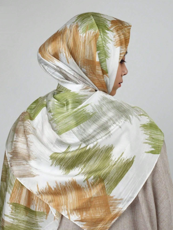 MY001 Flower Rubbed Color Hijab Printed Scarf - MinYang Fashion Apparel Accessory Manufacturer