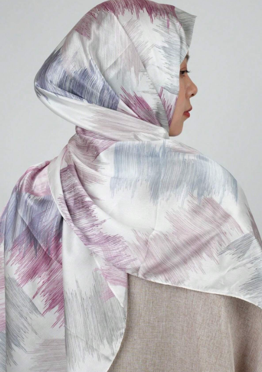 MY001 Flower Rubbed Color Hijab Printed Scarf - MinYang Fashion Apparel Accessory Manufacturer