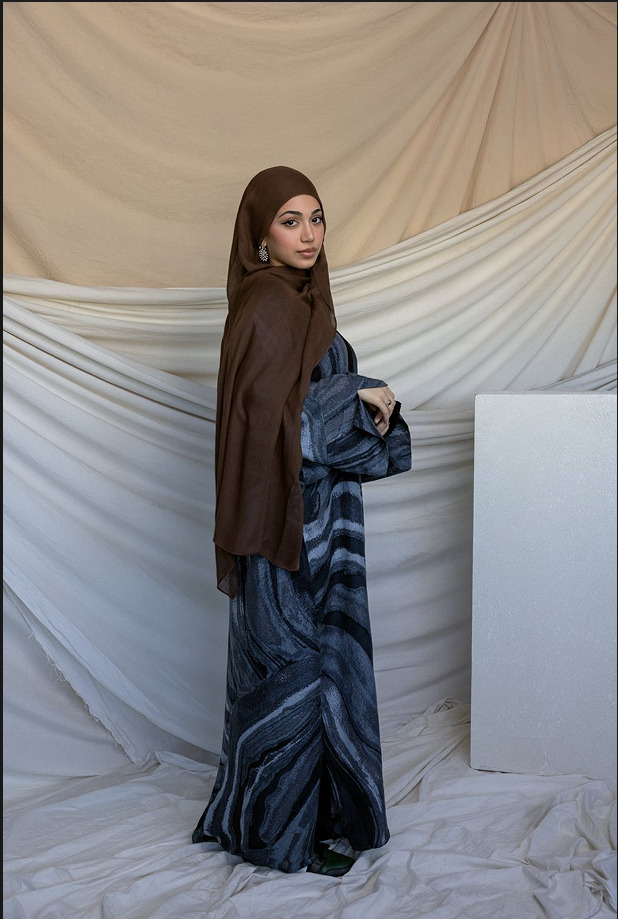 PJ018-1 Modal Hijab - Smoky green hijab printed scarf hijab/tudung printed hijab - MinYang Fashion Apparel Accessory Manufacturer