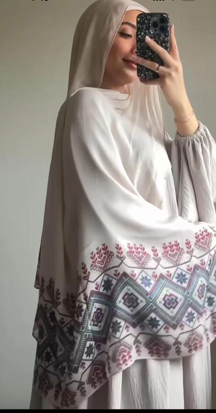 NUEVO02 HIJAB DE GASA CON ESTAMPADO KUFFIYEH