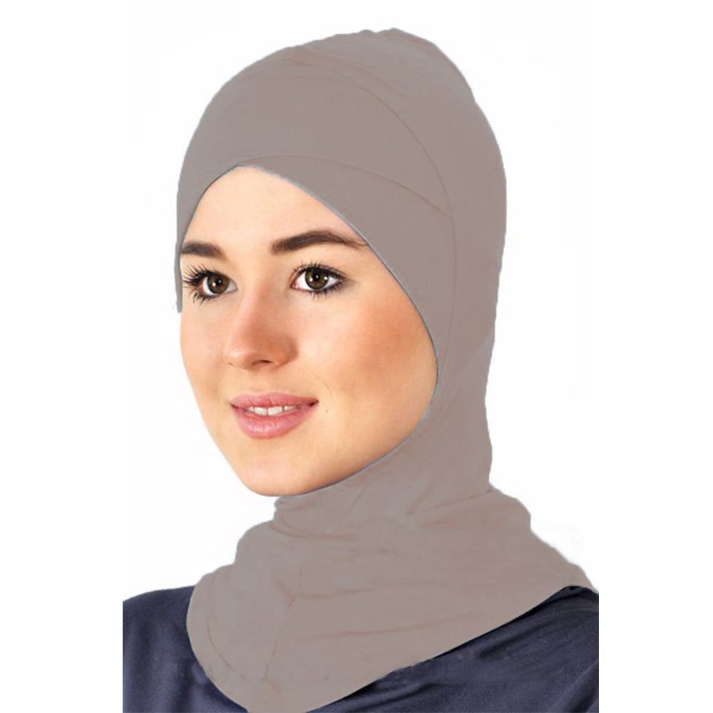 AB0006 New solid color modal bottom hat forehead cross chin headscarf