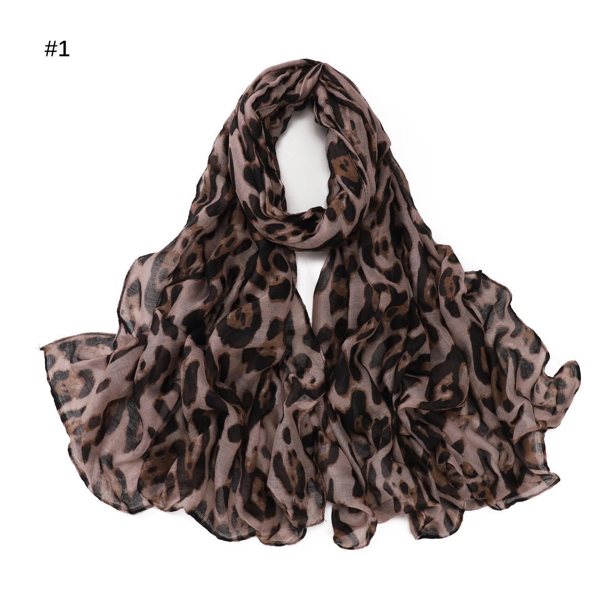 YZ35 Bali print leopard head scarf - MinYang Fashion Apparel Accessory Manufacturer