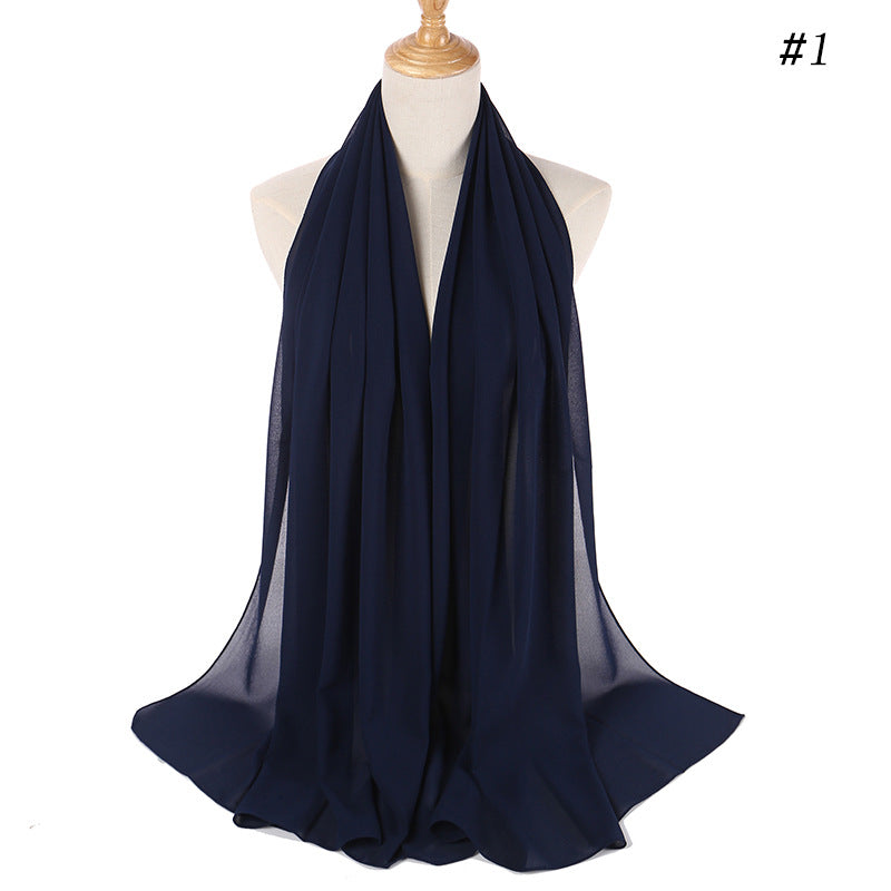 MSL006 Women's pearl chiffon bubble headscarf scarf - MinYang Fashion Apparel Accessory Manufacturer