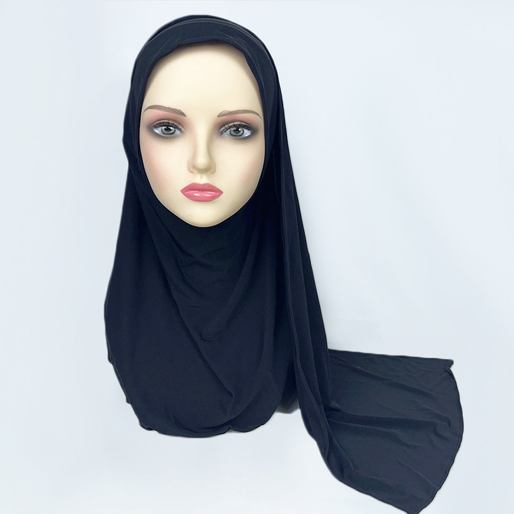 TD52-045 Solid color crystal ladies long scarf headscarf - MinYang Fashion Apparel Accessory Manufacturer