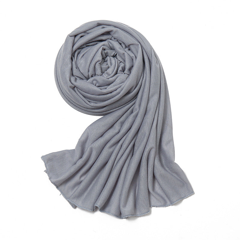 JM04-A Solid color high quality elastic breathable scarf
