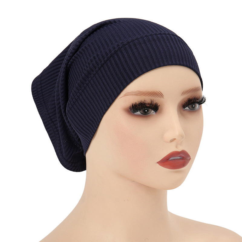 MSL027Threaded cotton hat solid color one size base hat solid color headscarf - MinYang Fashion Apparel Accessory Manufacturer