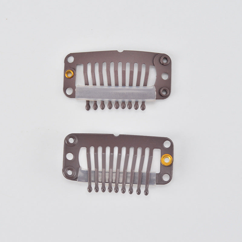 JH00088 Wig clip 9 teeth hijab stainless steel accessories(MOQ:10000)