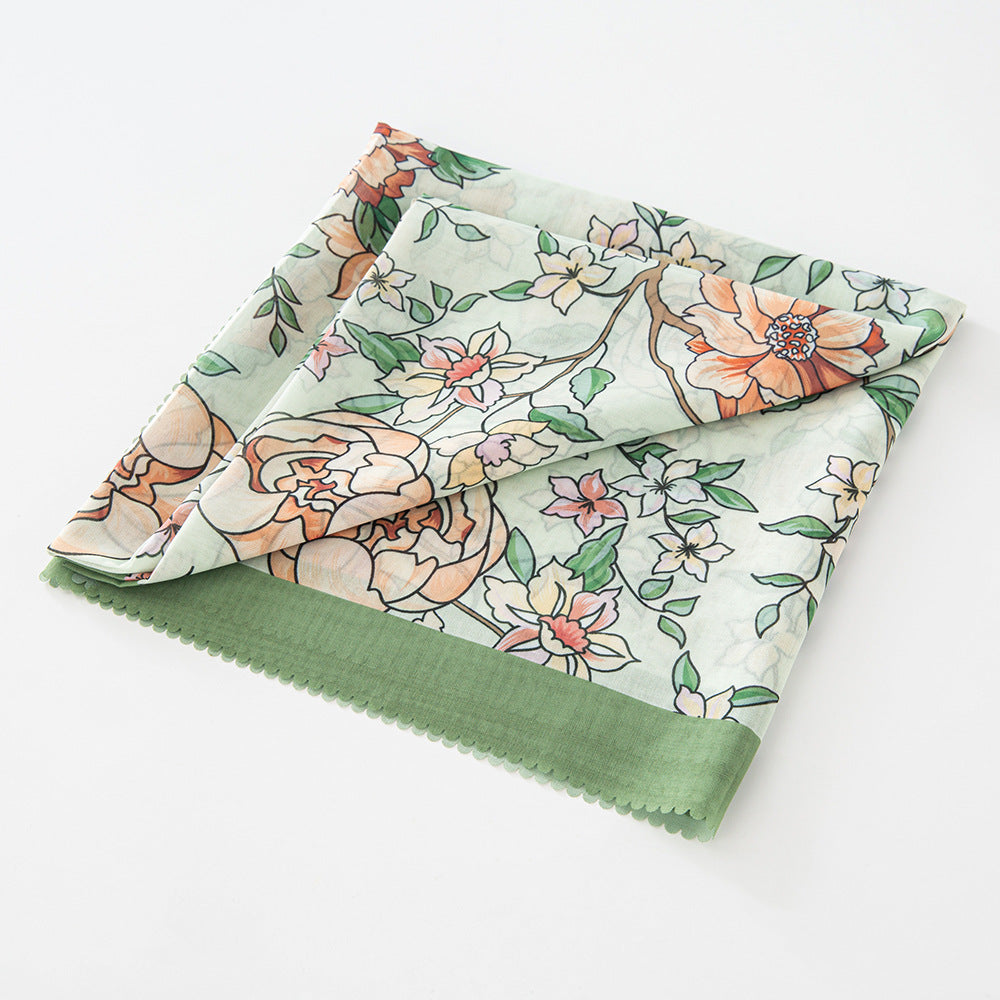 WJA283 High-grade Bali printed women's square scarf, versatile sun protection headscarf for warmth - MinYang Fashion Apparel Accessory Manufacturer