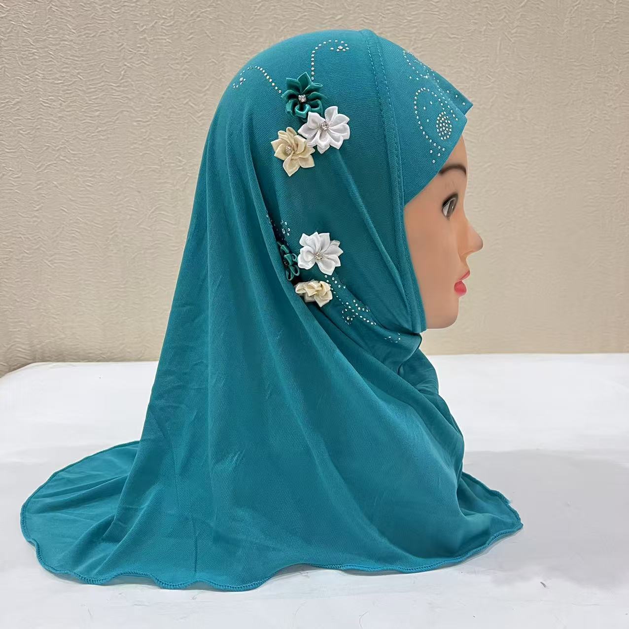 H075 Little girl hijab child cap
