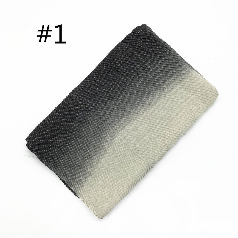 ND100 Fashionable Gradient Colored Cotton Scarf Gradient hijab hijab/tudung printed hijab printed scarf - MinYang Fashion Apparel Accessory Manufacturer