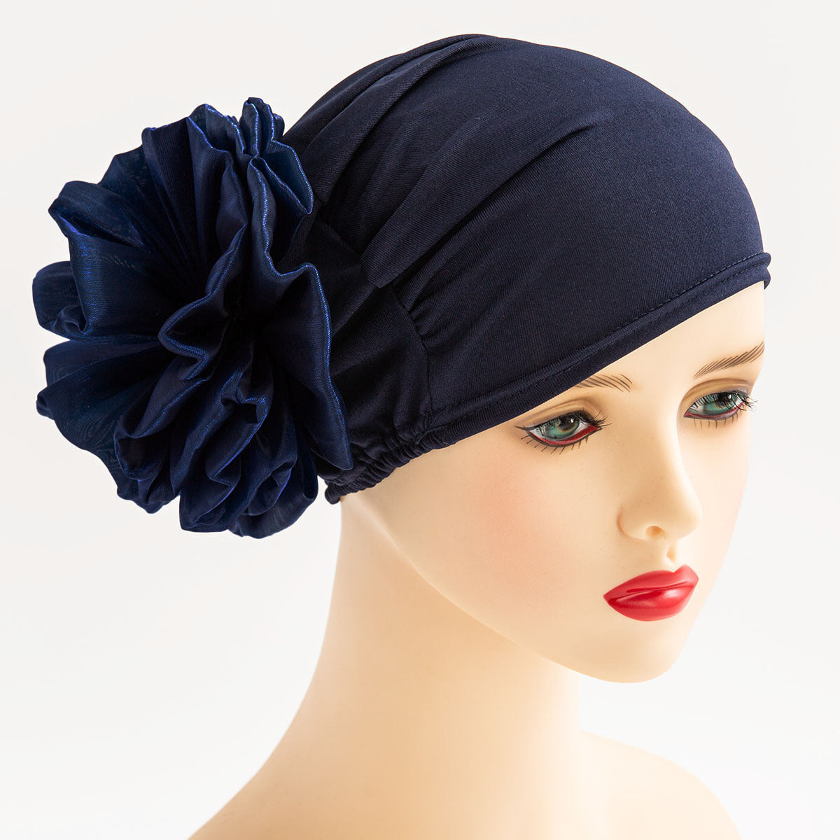 HD-01-1 Pañuelo para la cabeza nuevo para dama, sombrero clásico con decoración floral