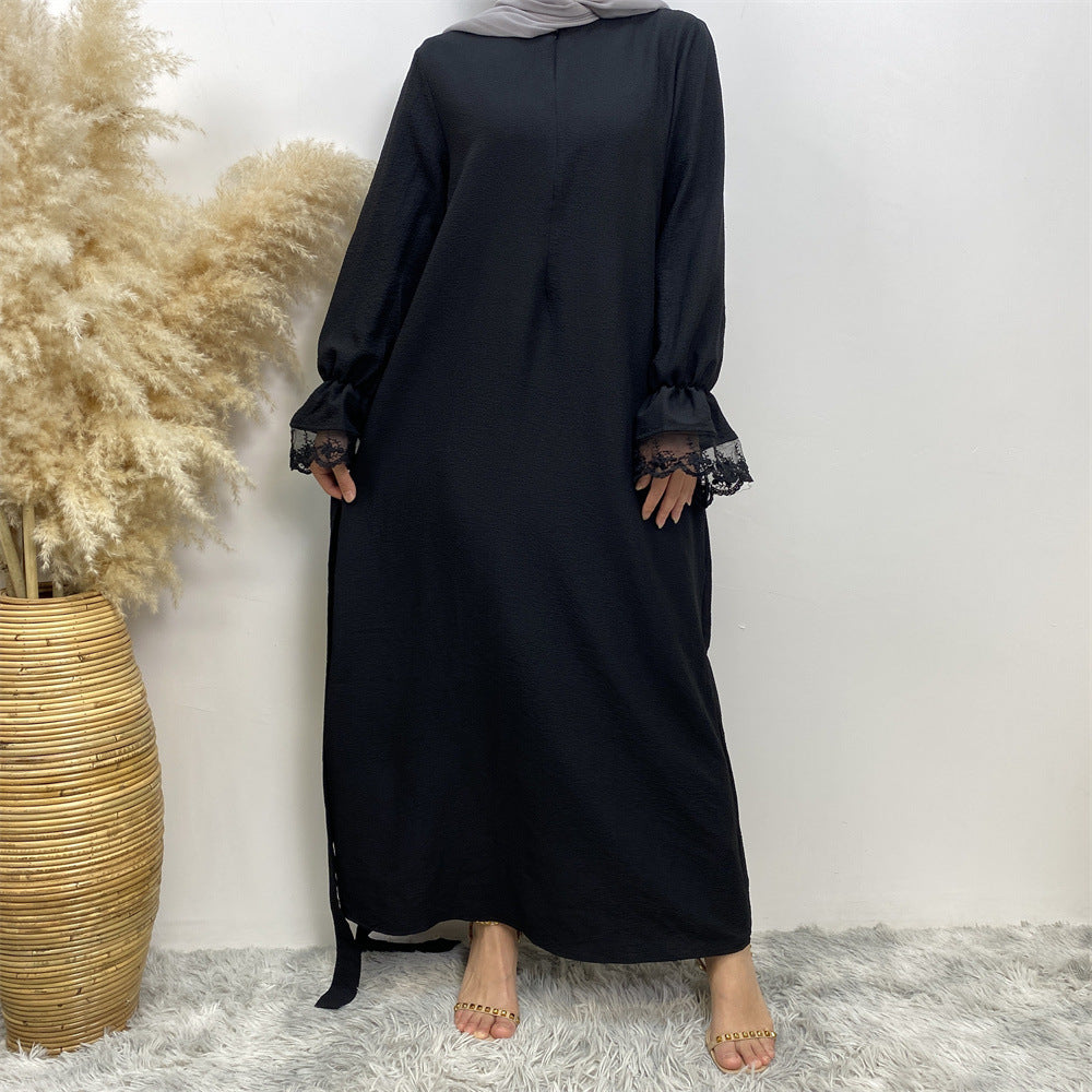 6723 abaya cuff lace polos