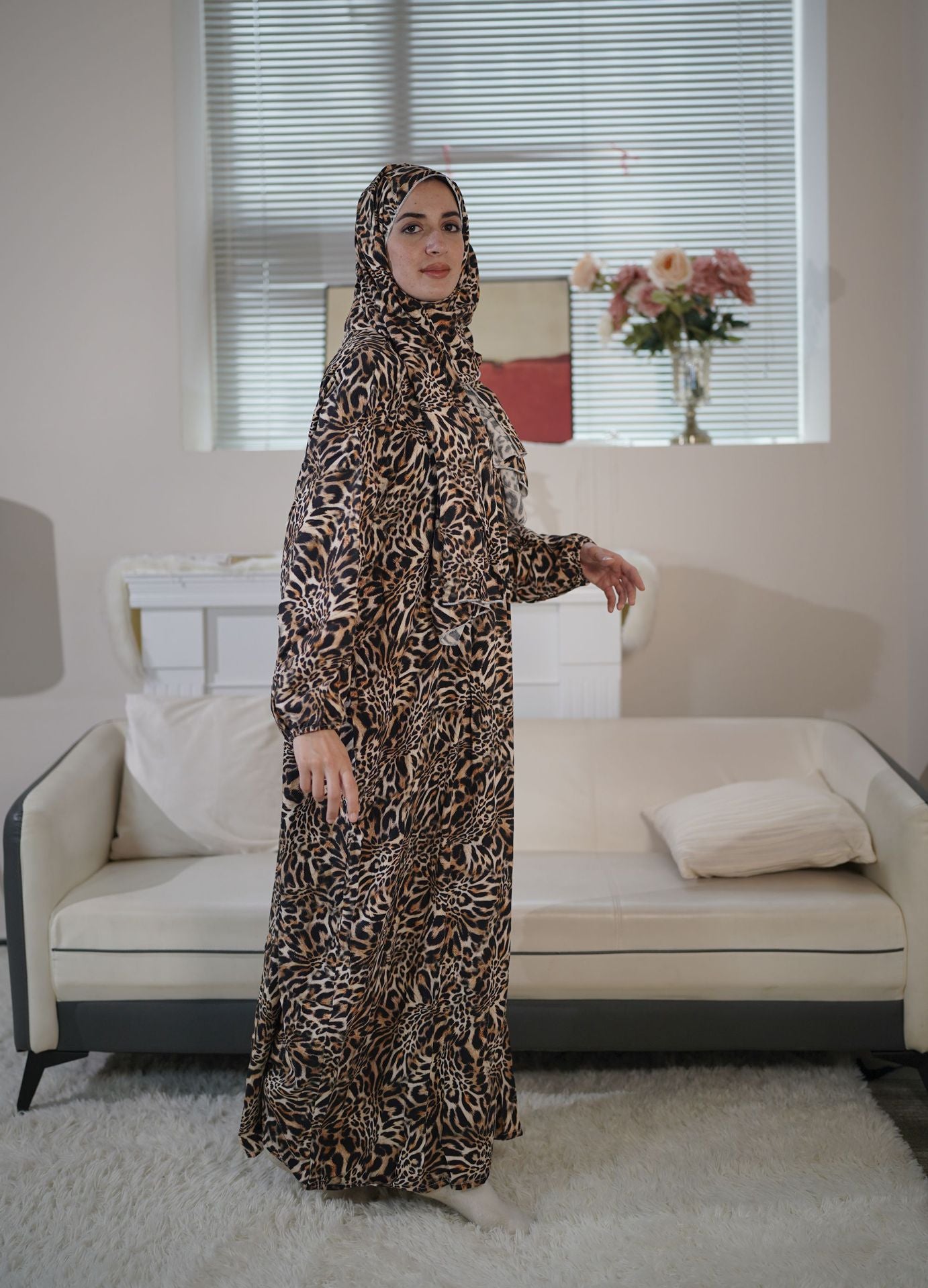 41 Cross-border large size Muslim women's worship clothes African print robe abaya Dresses/gowns prayer set