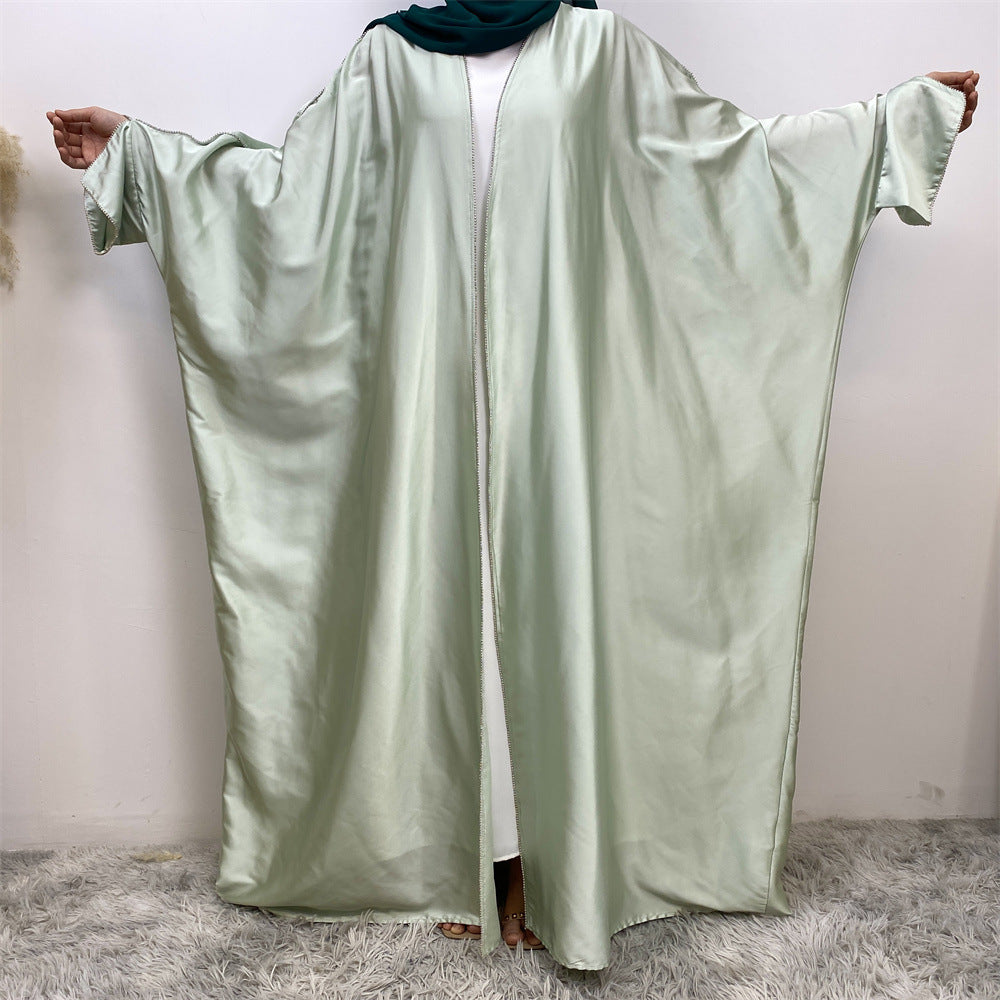 1872 Muslim stitching bat sleeves studded cardigan robe