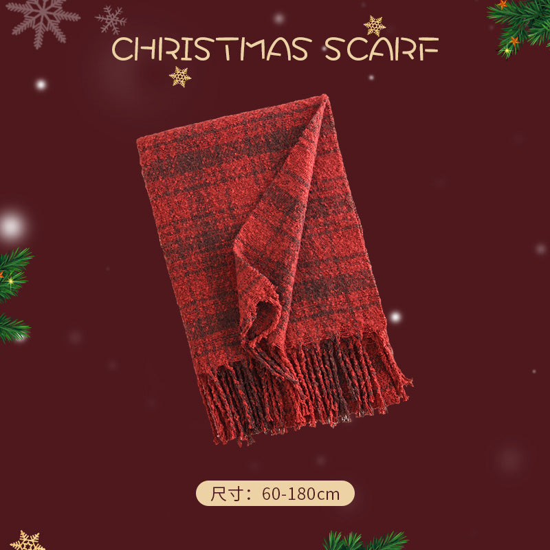 FH23-5480 Selendang musim sejuk bercetak Krismas