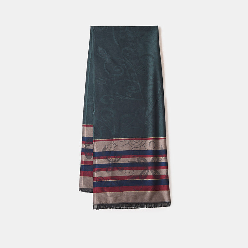 03-9 Striped scarf ethnic style Iranian Turkish hijab/tudung